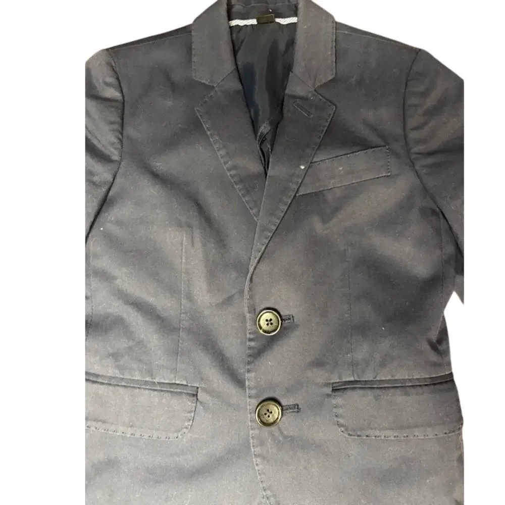 Crewcuts J.Crew Boys Ludlow Blazer & Pants Suit Set Navy Blue Formal Size 3 - Picture 5 of 11